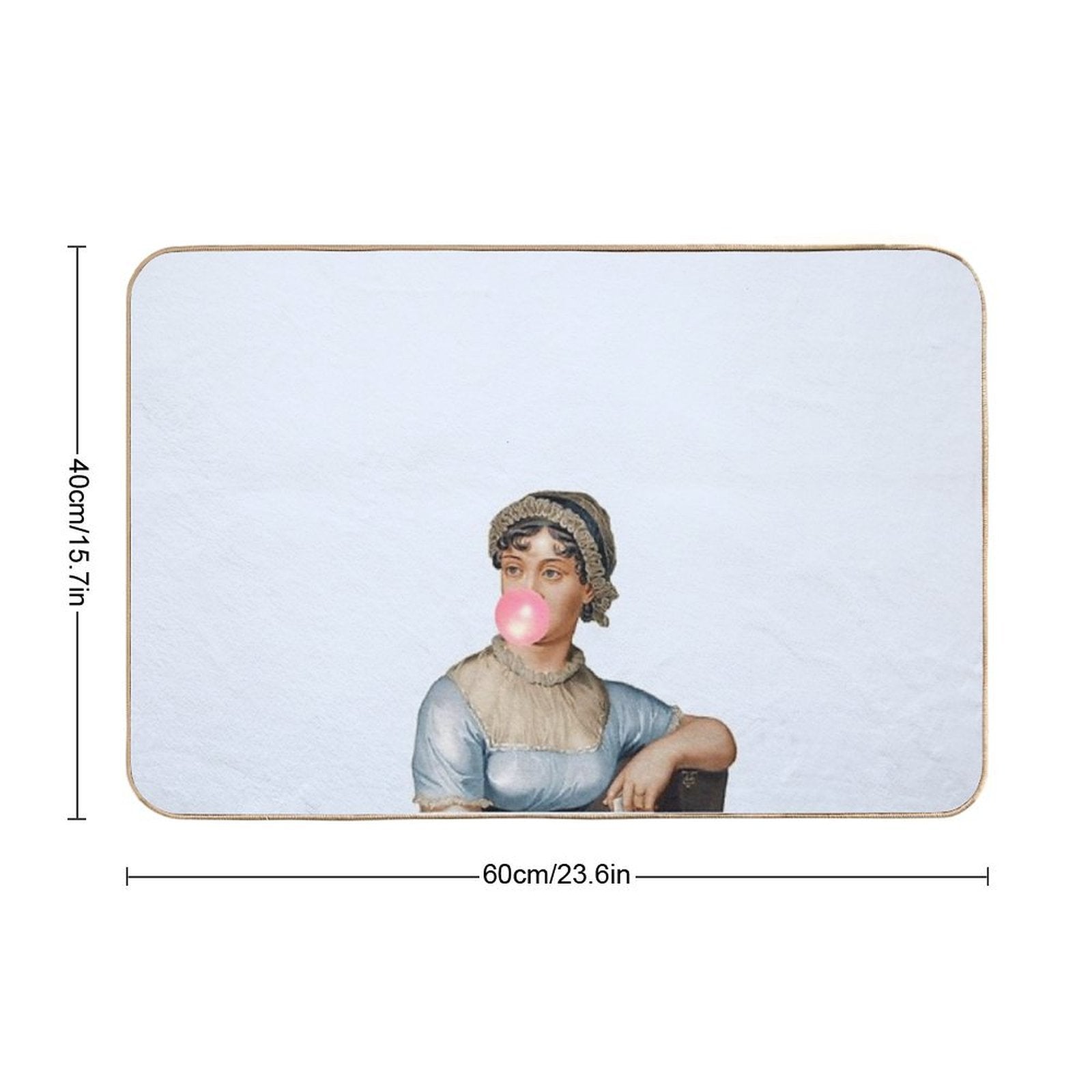 Jane Austen- Obstinate Headstrong Girl  Easy Maintenance Bath Mat