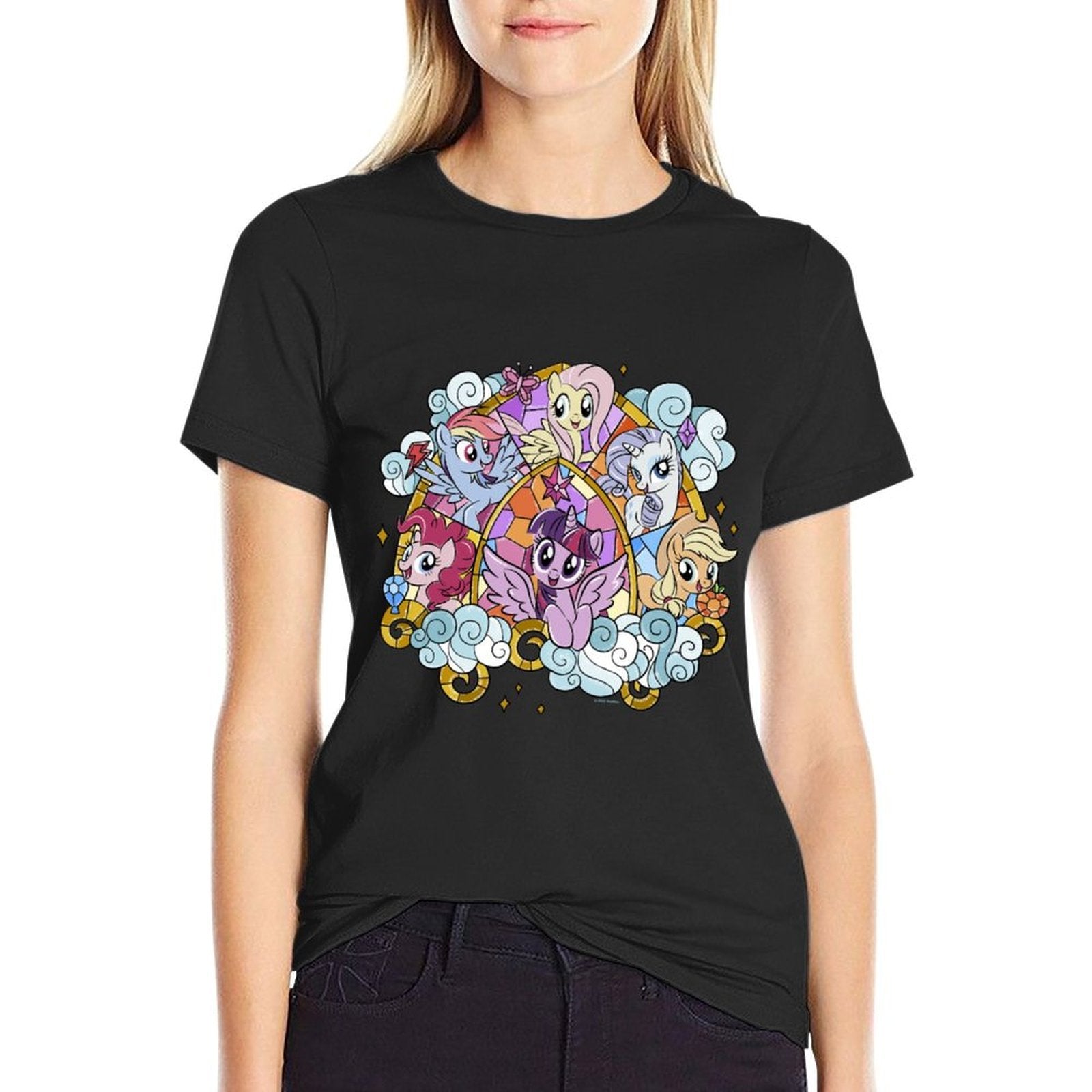 My Little Pony Friendship Is Magic Stained Glass Pony Group  Affordable Price T-Shirt