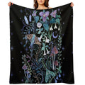 Night Garden Moth Anti-pilling Throw Blanket