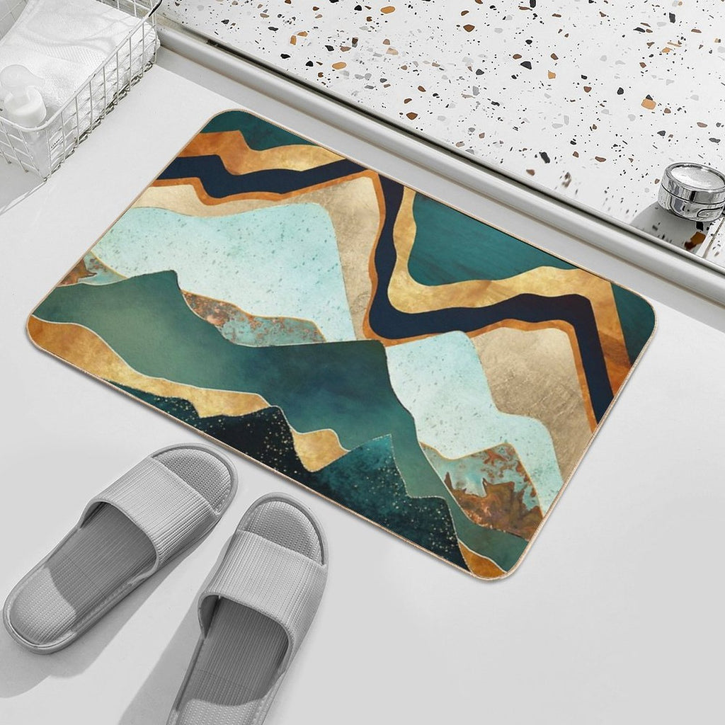 Velvet Copper Mountains  Eco-Friendly Bath Mat
