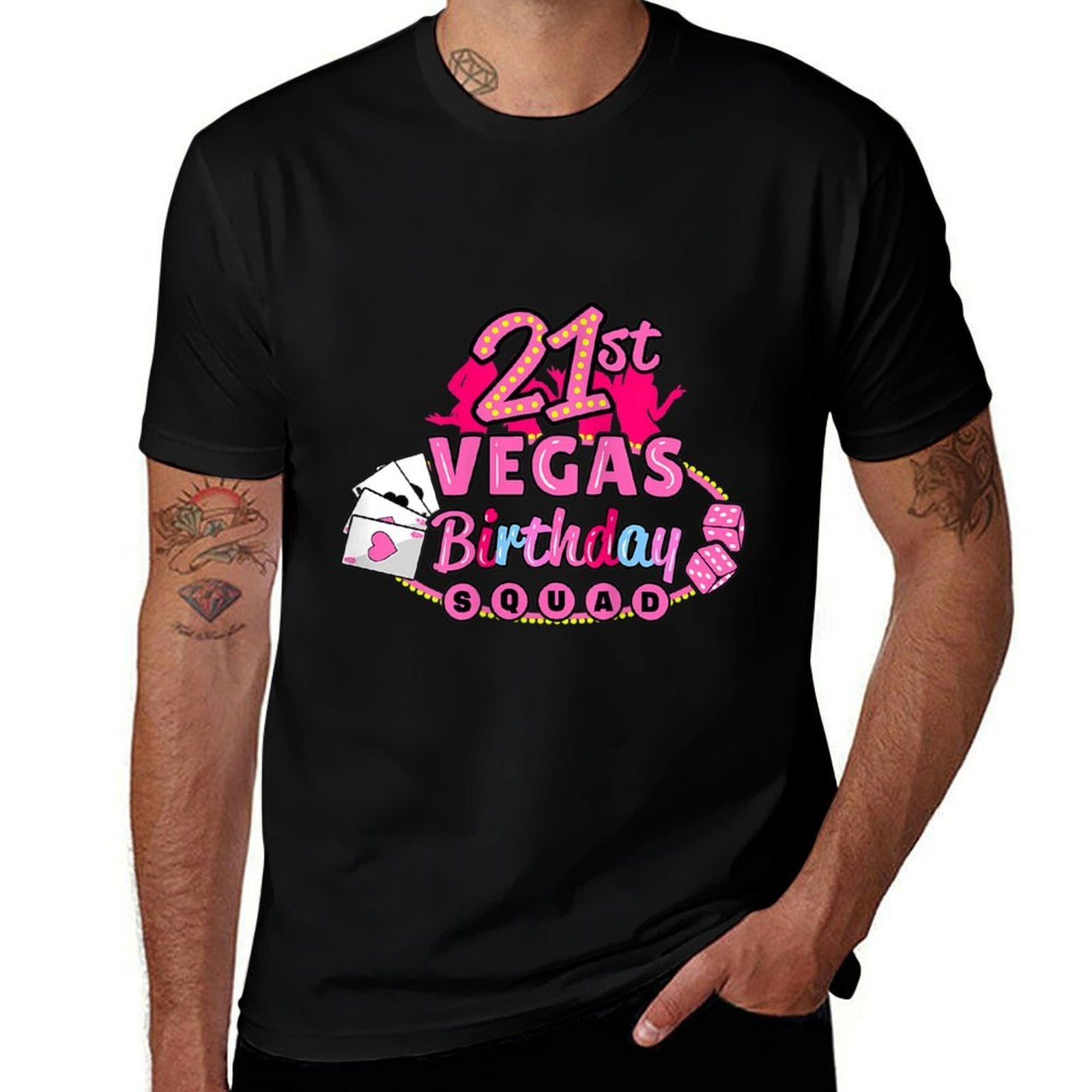 Womens Las Vegas Birthday Squad Girls 21st Birthday Comfortable T-Shirt