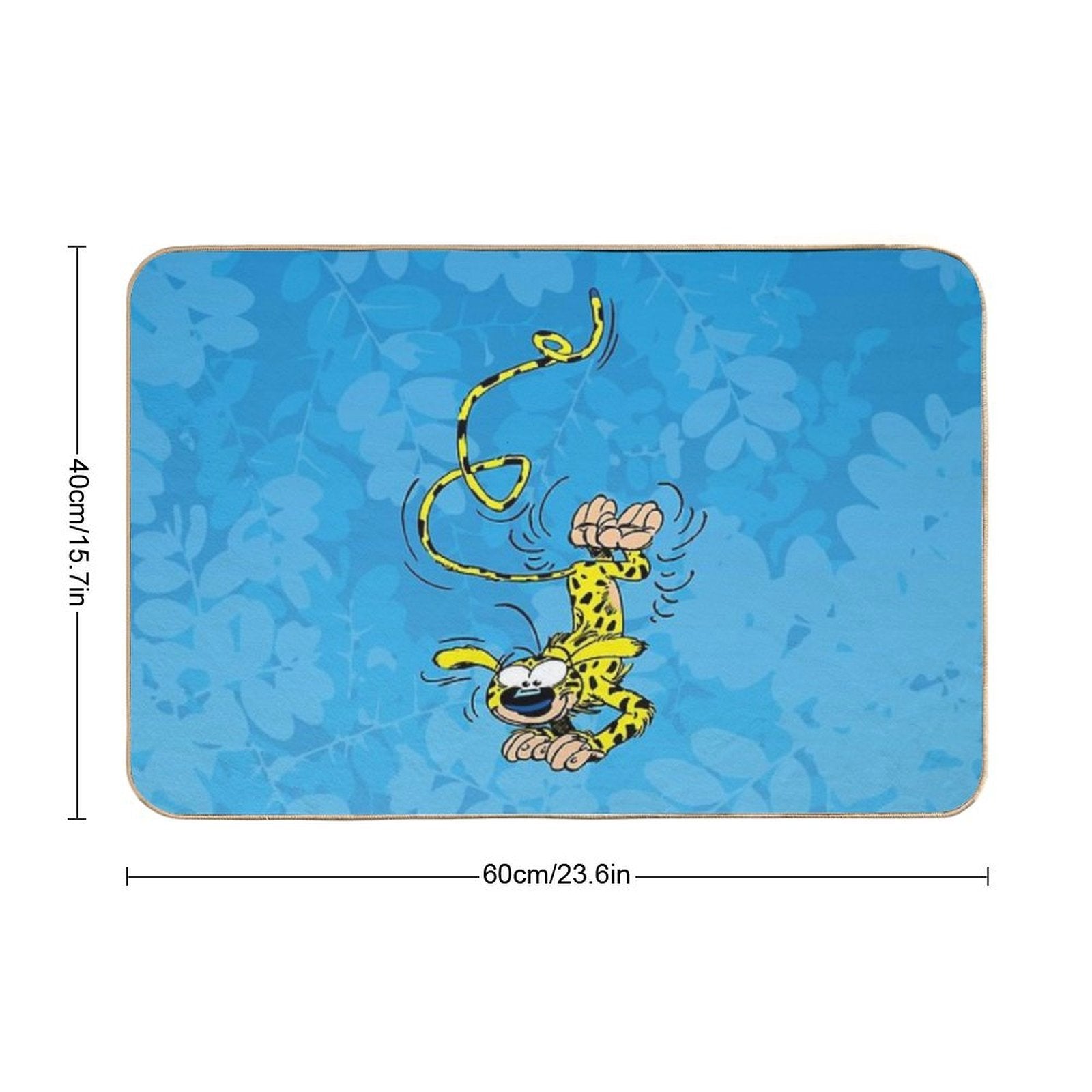 Marsupilami Handstand  Light Blue Design  Rapid-Drying Bath Mat