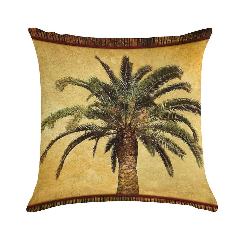 Tropical Retro Palm Tree Vintage Hawaiian Palms Soft Ultra-Soft Texture Throw Pillow