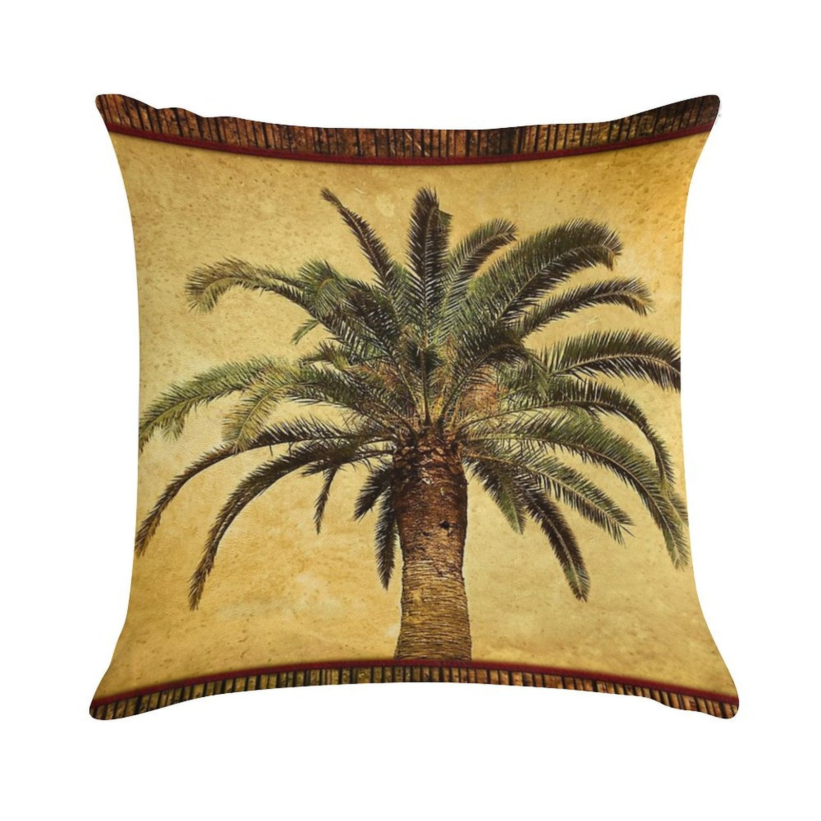 Tropical Retro Palm Tree Vintage Hawaiian Palms Soft Ultra-Soft Texture Throw Pillow