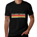 5TH GRADE TEACHER Funny Job Title Profession Birthday Worker  Oversized Silhouette T-Shirt