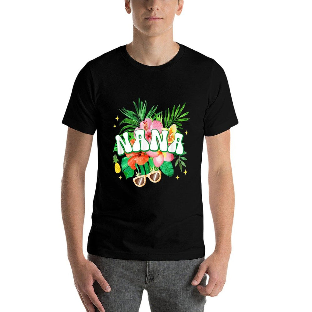 Nana Hawaii Birthday Party Family Aloha Hawaiian Floral  Soft T-Shirt