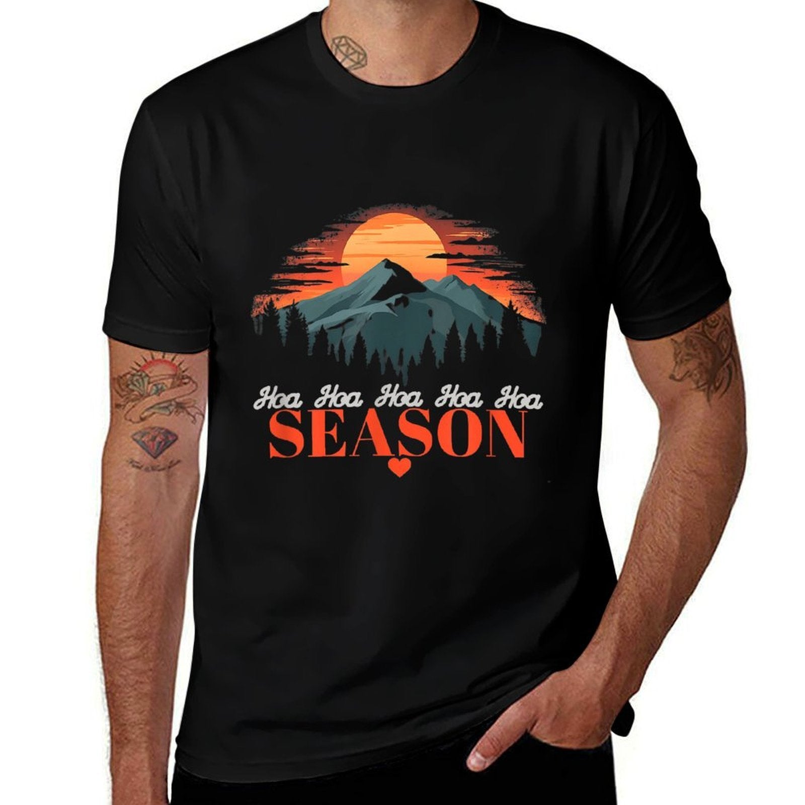 Hoa Hoa Hoa Hoa Hoa Cozy Season Twilight Lover Pine Forest  Trendy Pattern T-Shirt