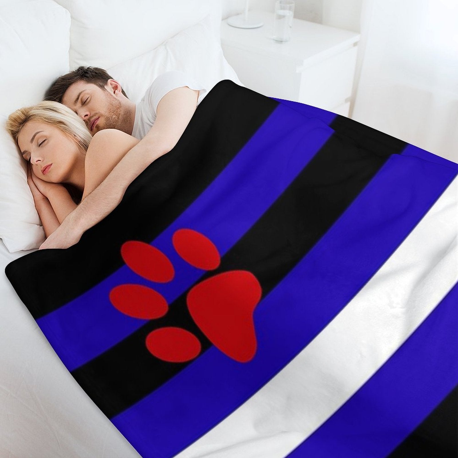 Puppy Play Pride Flag (v.2) Eco-conscious Throw Blanket