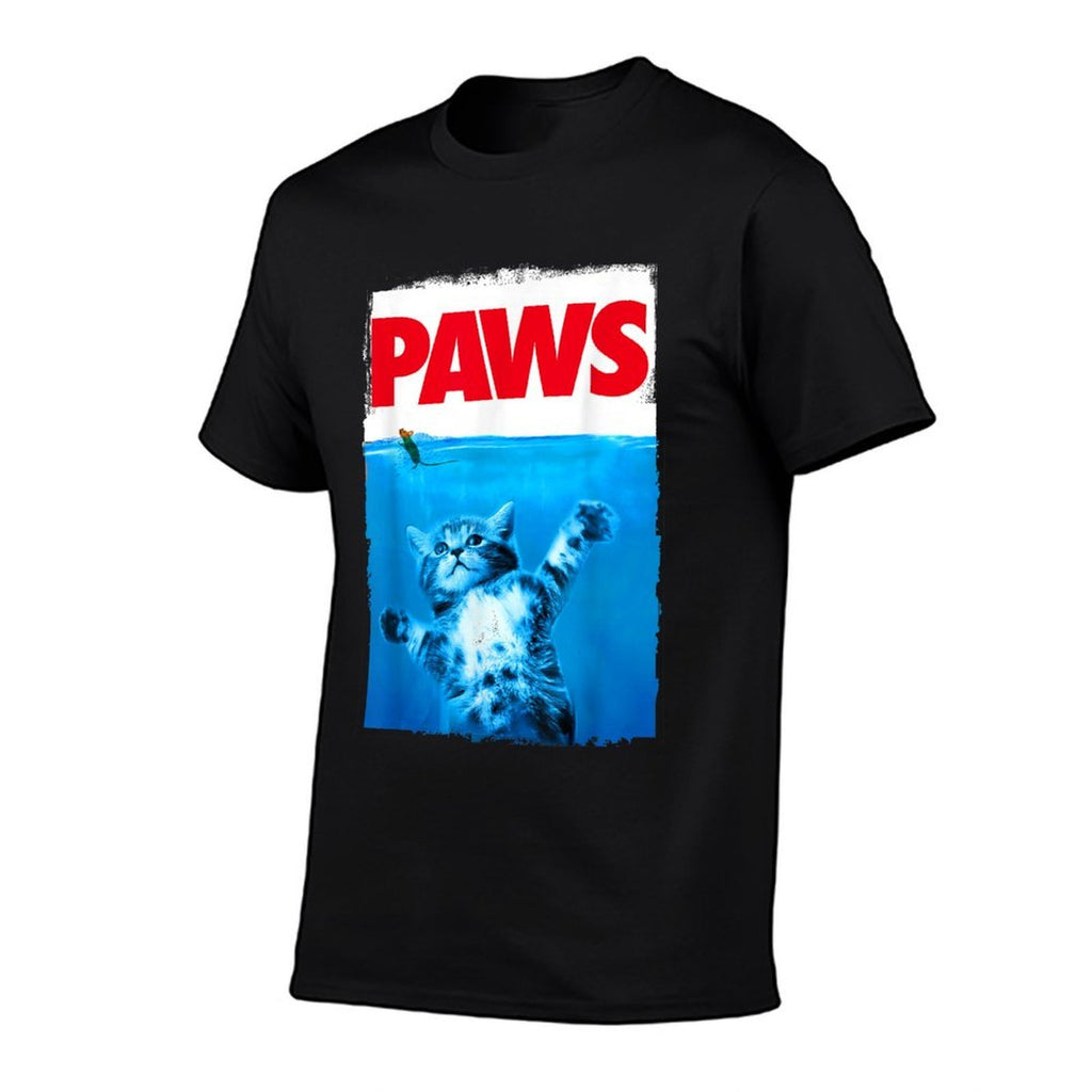 Xiongying Paws Cat And Mouse Top, Cute Funny Cat Lover Parody  Cotton T-Shirt