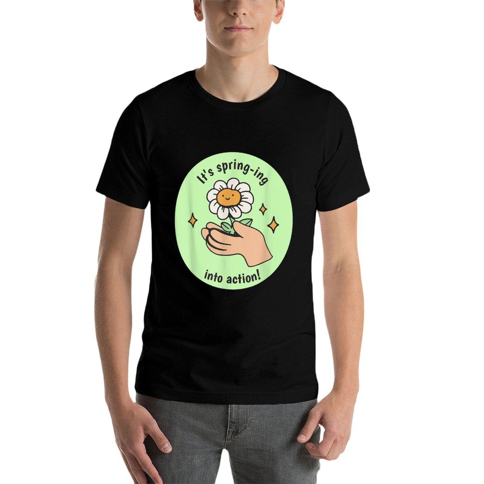 Its Spring-ing Into Action! Funny Bloom Spring Present  Lightweight T-Shirt