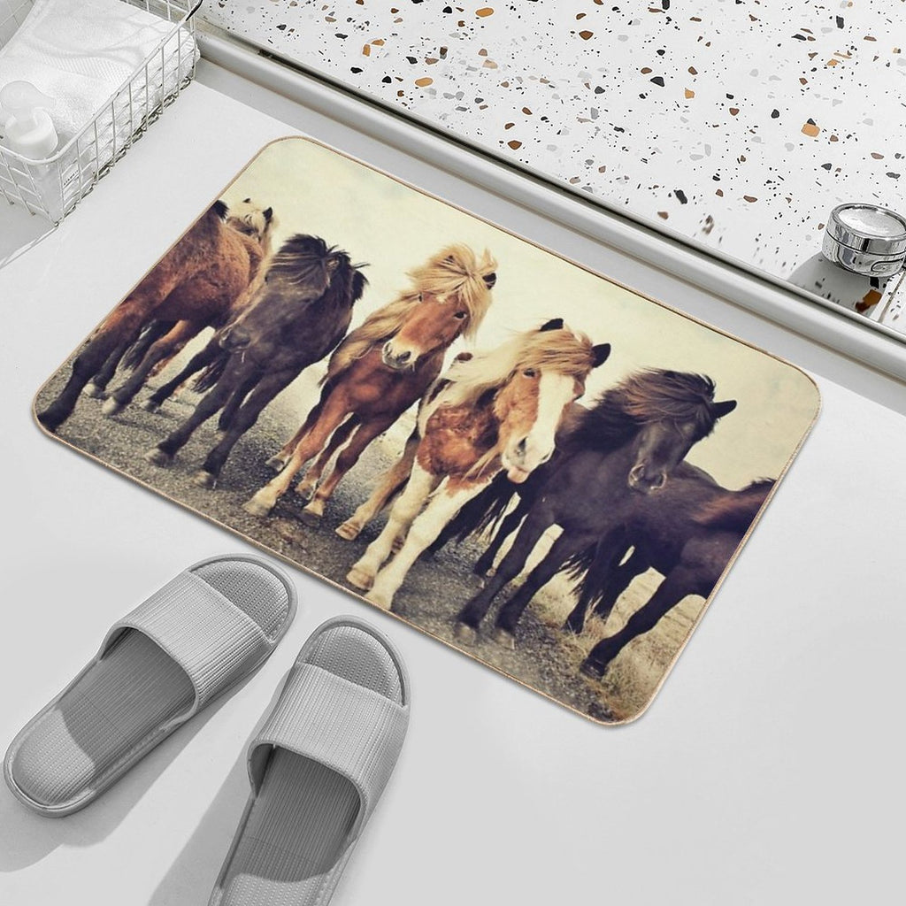 Horses  Slip-Resistant Bath Mat