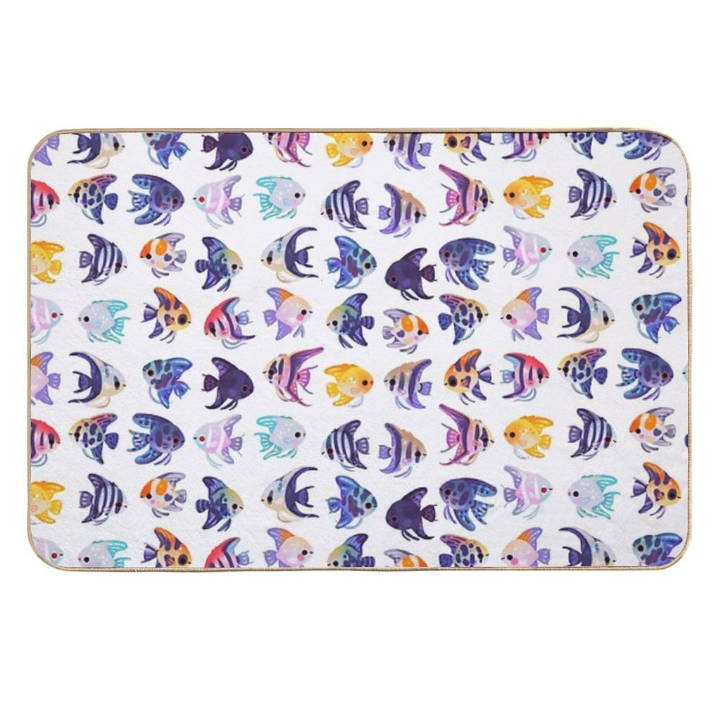 Angelfish! (freshwater) - No Text Or Bright  Absorbent Bath Mat