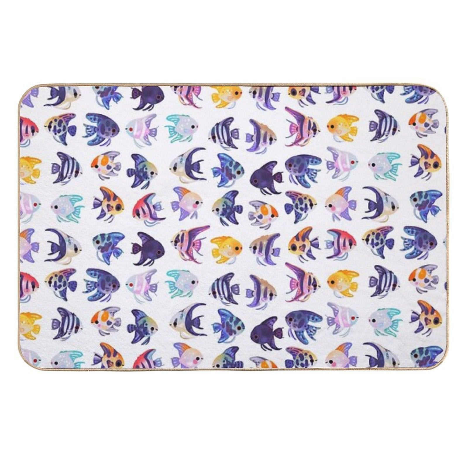 Angelfish! (freshwater) - No Text Or Bright  Absorbent Bath Mat