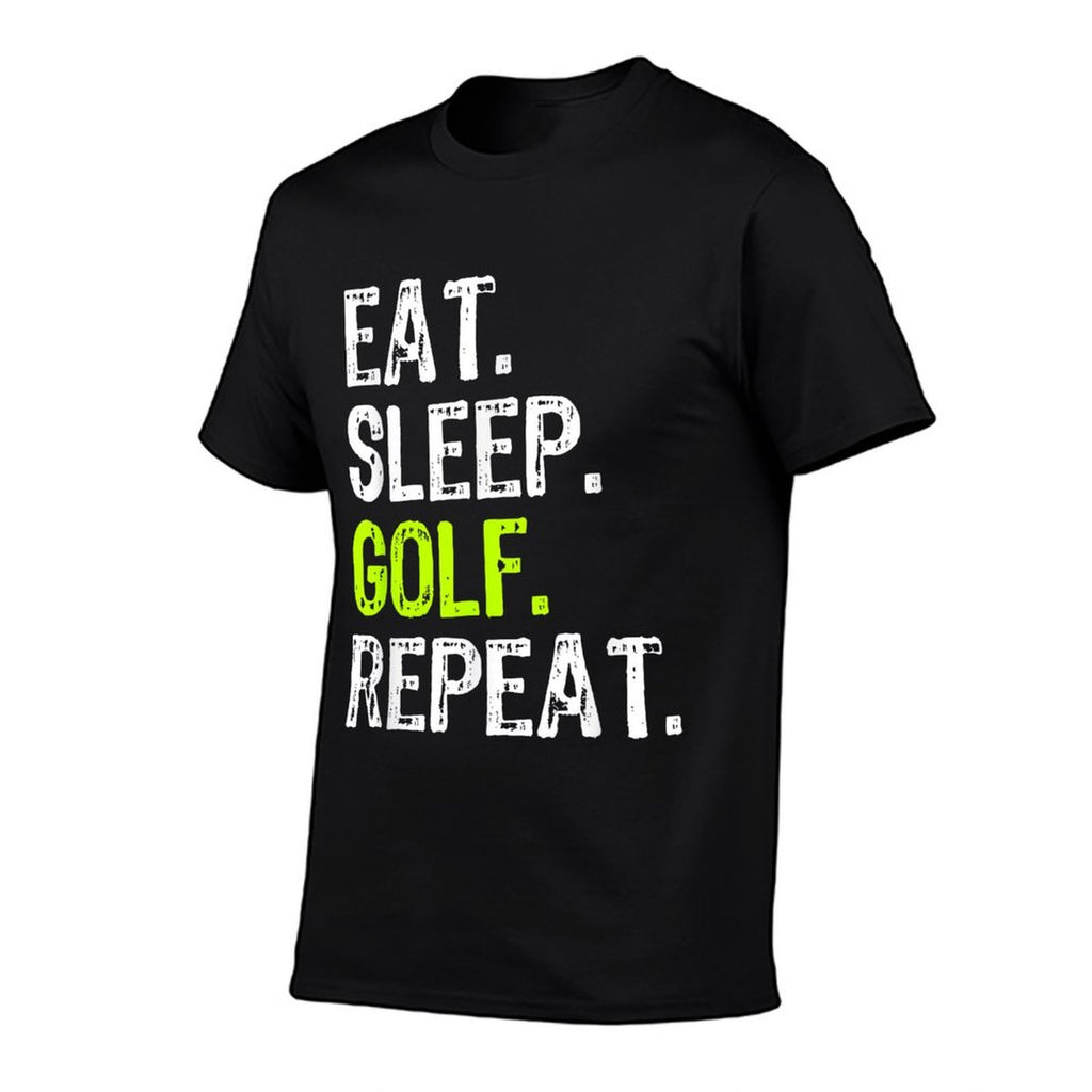 Eat Sleep Golf Repeat Golfer Golfing Funny  Heathered Texture T-Shirt