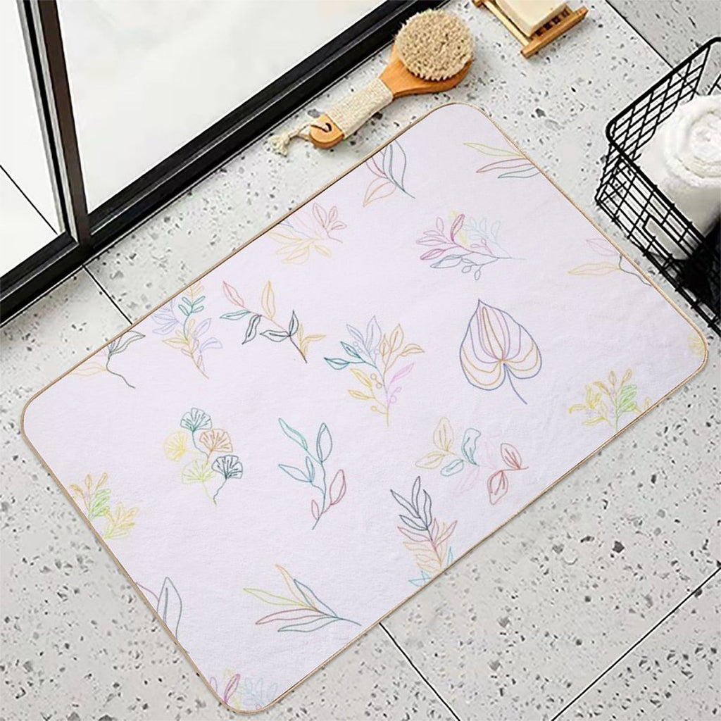 Blushing Botanicals  Easy To Clean Bath Mat