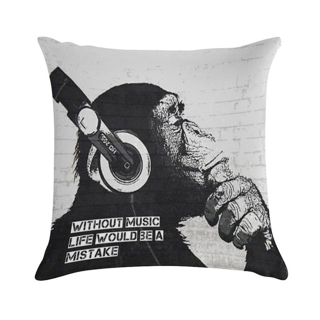 Without Music Life Would Be A Mistake Soft Easy Maintenance Throw Pillow