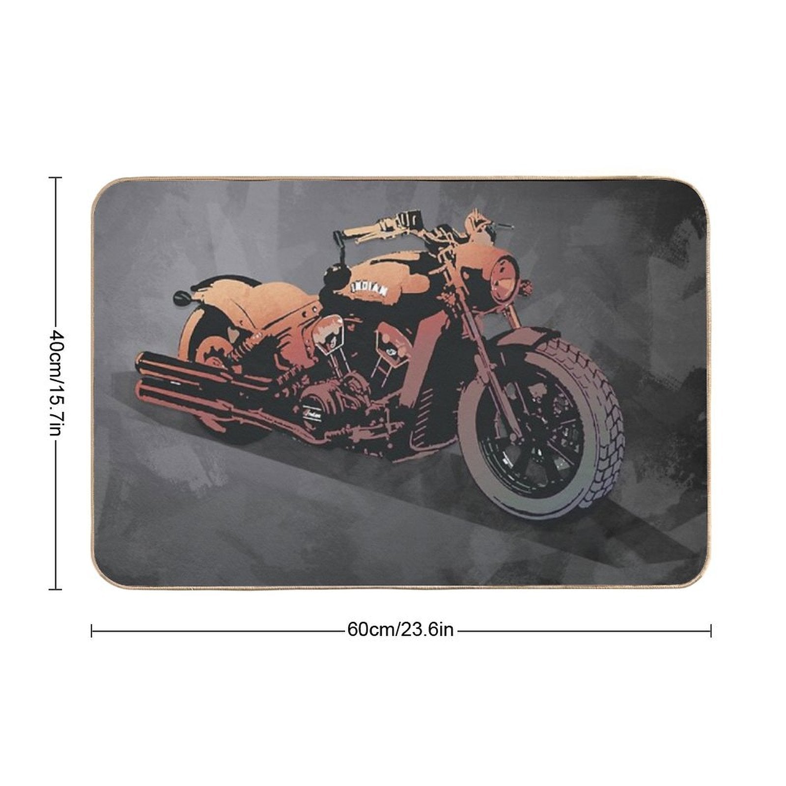 Indian Chief Motorcycle  Odorless Bath Mat