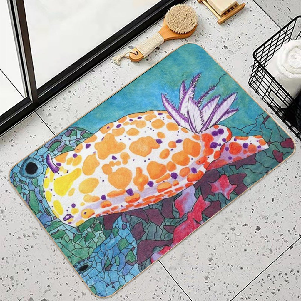 Rudie Nudibranch  Non-Slip Bath Mat