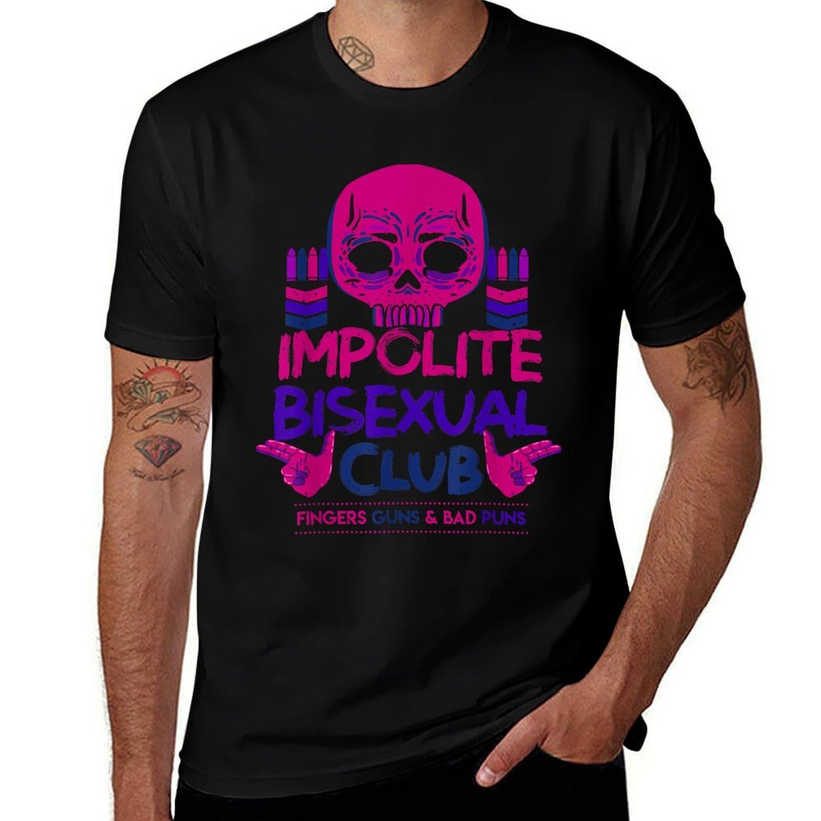 BoredKoalas LGBT Impolite Bisexual Club Funny Bi LGBTQ Pride  Vintage-inspired T-Shirt