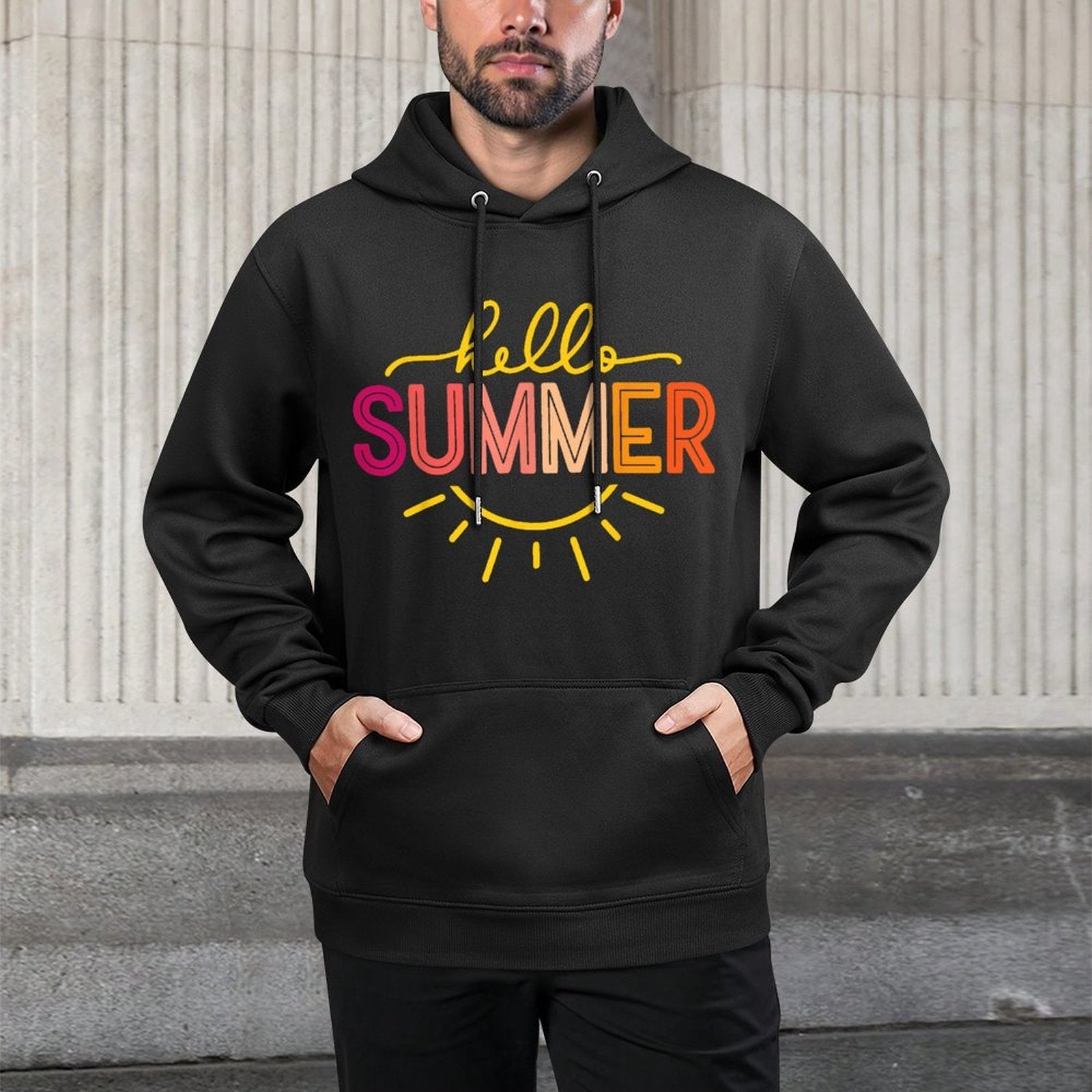 Hello Summer Cool Colorful Popsicle Graphic All-Day Comfort Hoodie