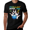 Rollin Into 7 Retro Bowling Birthday Party 7th Birthday  Wrinkle-resistant T-Shirt