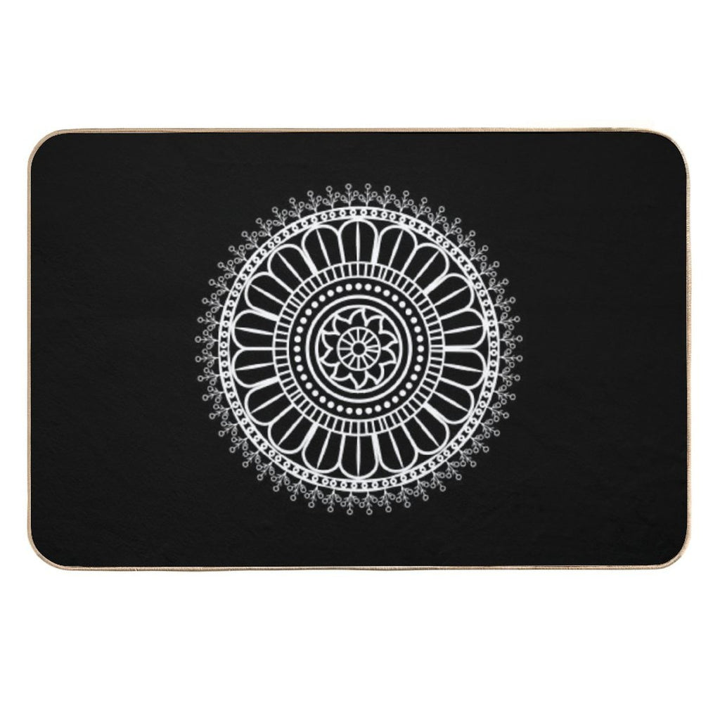 Bohemian Mandala Art.  Repositionable Bath Mat