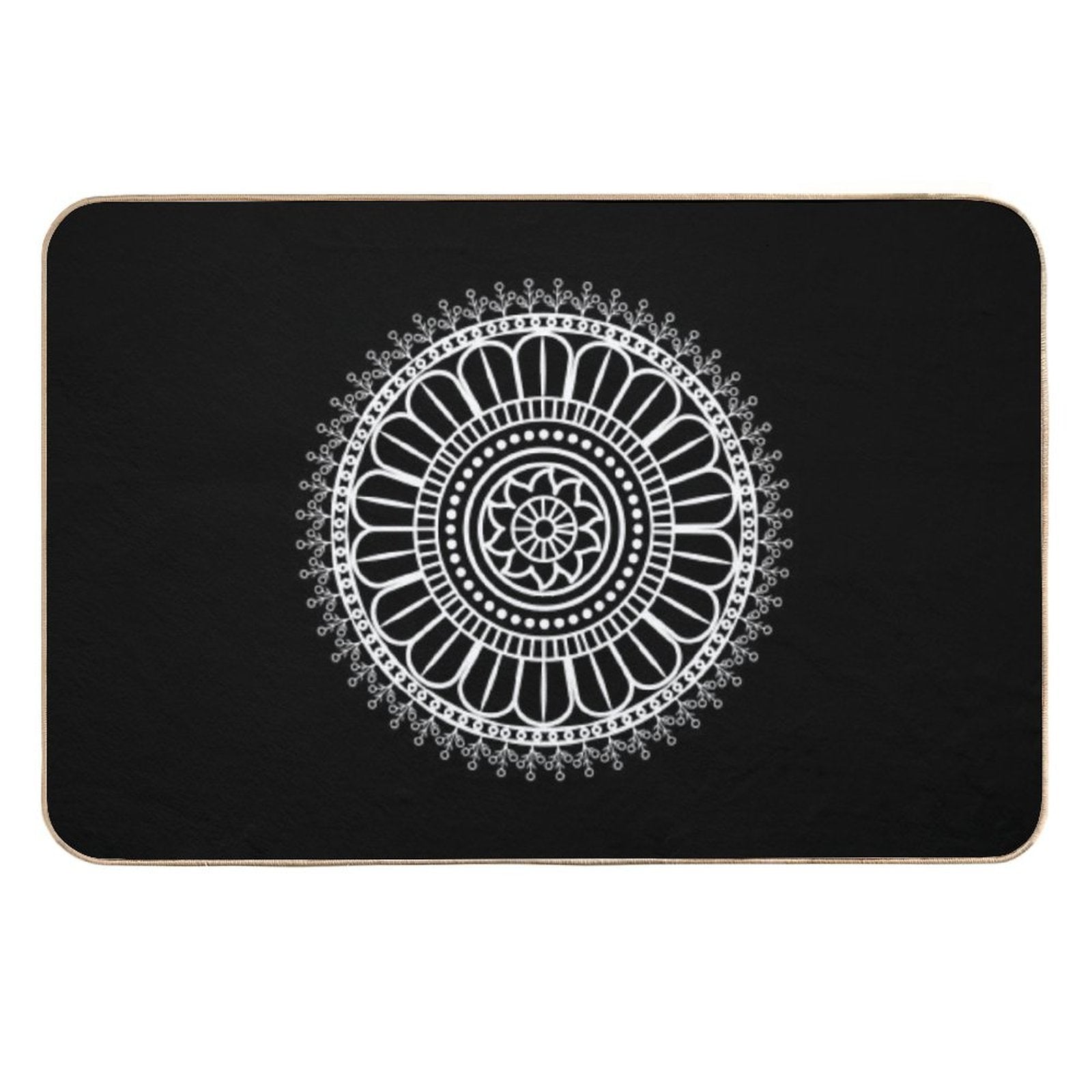 Bohemian Mandala Art.  Repositionable Bath Mat