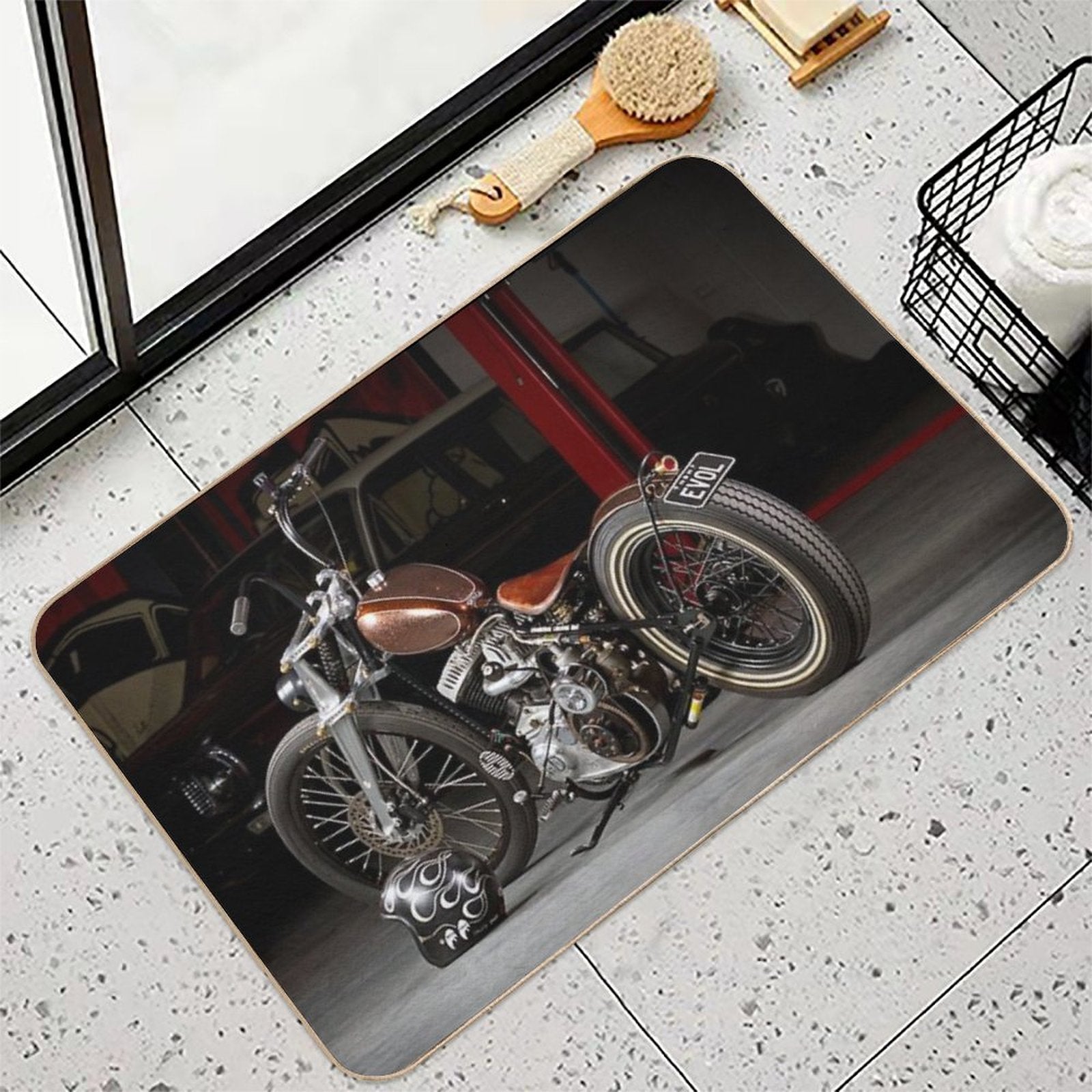 Evolution 1940 WL Harley  Anti-Trip Bath Mat