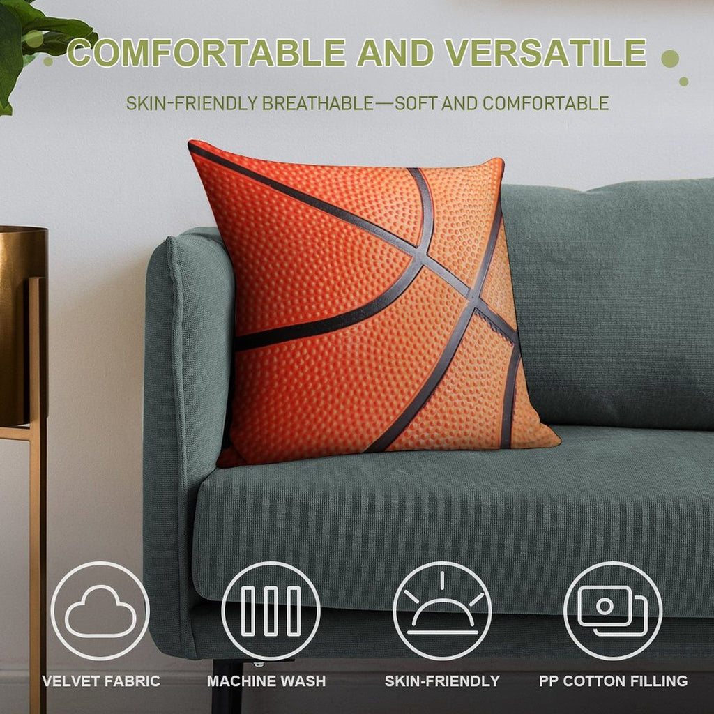 Basketball Soft Gift Ready Throw Pillow