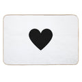 Black Heart  Fade-Resistant Bath Mat