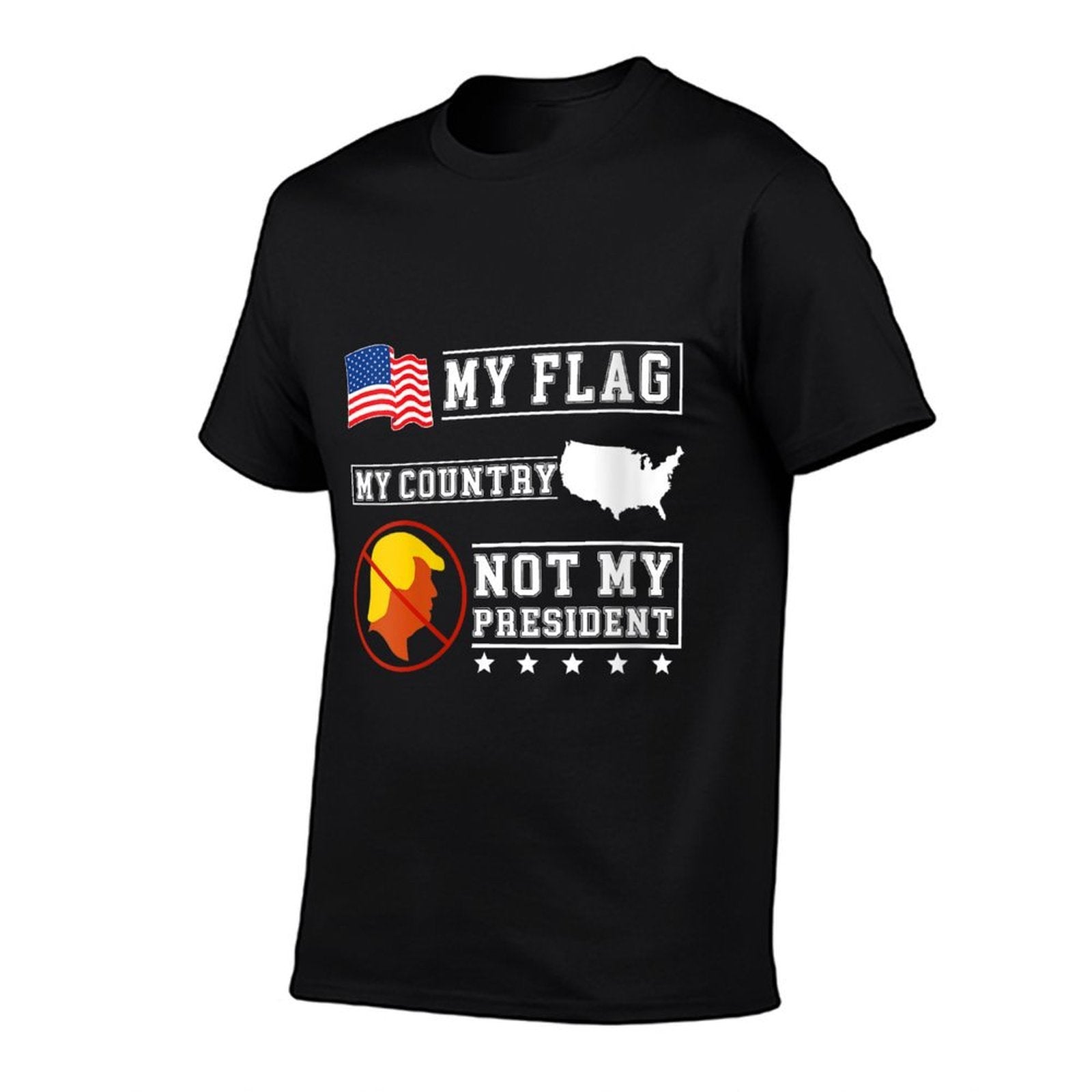 Womens My My Country Not My President USA Map American  Stretchy T-Shirt
