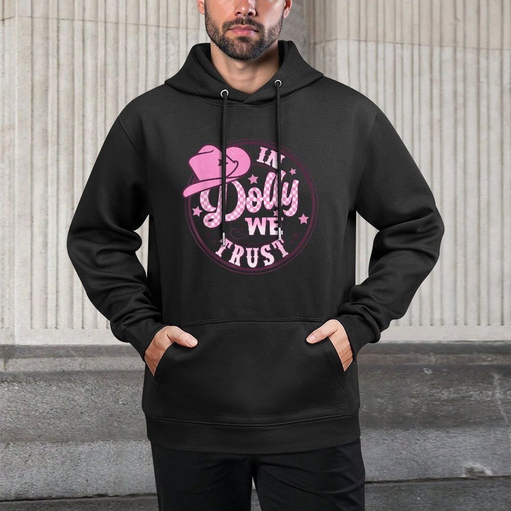In Dolly We Trust Funny Pink Hat For Girls Versatile Streetwear Hoodie