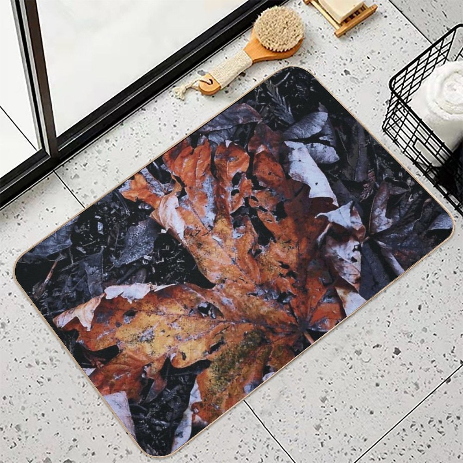 Maple Leaf in The Fall  High-Traffic Bath Mat