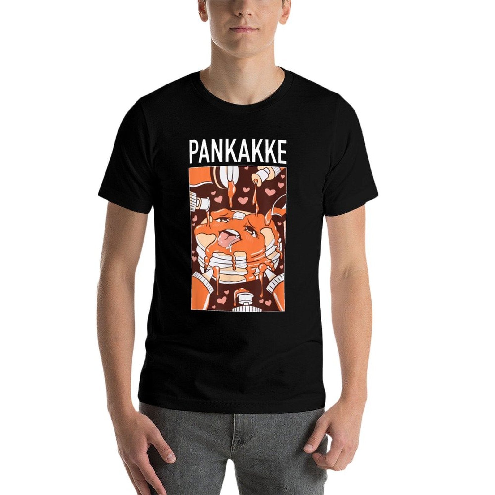 PANKAKKE Anime Funny Pancake Cute Anime, Foodie Lovers  Wrinkle-resistant T-Shirt