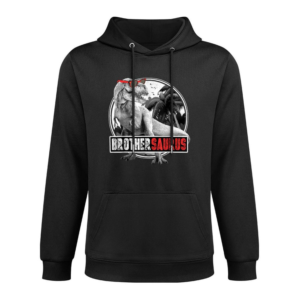 Brothersaurus T-Rex Dinosaur Brother Dinosaur Medium-Weight Fabric Hoodie