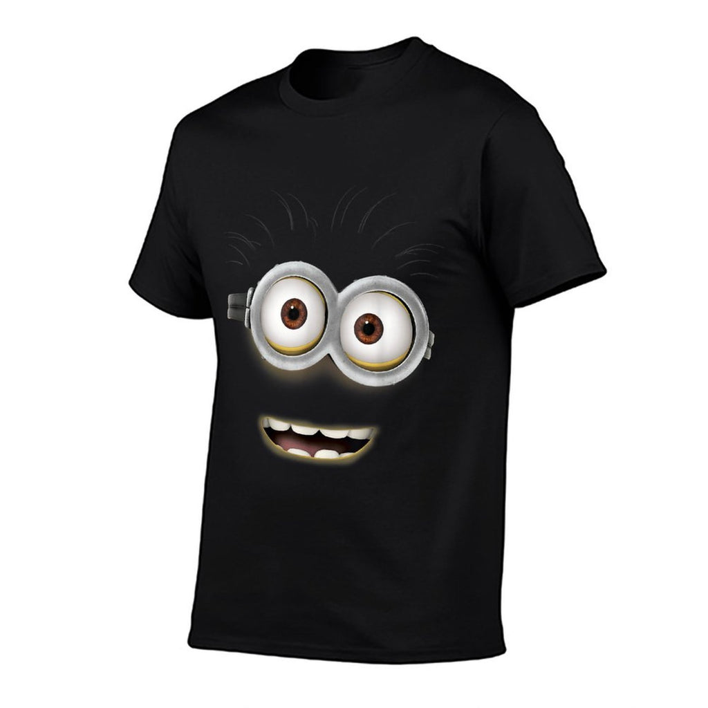 Despicable Me Minions Phil Face Graphic  Ribbed Collar T-Shirt