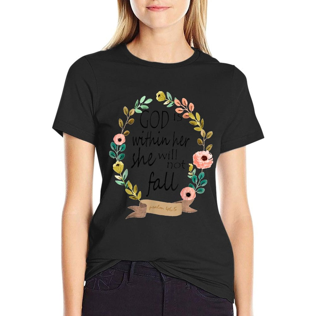 God Is Within Her She Will Not Fall Psalm 465  Vintage-inspired T-Shirt