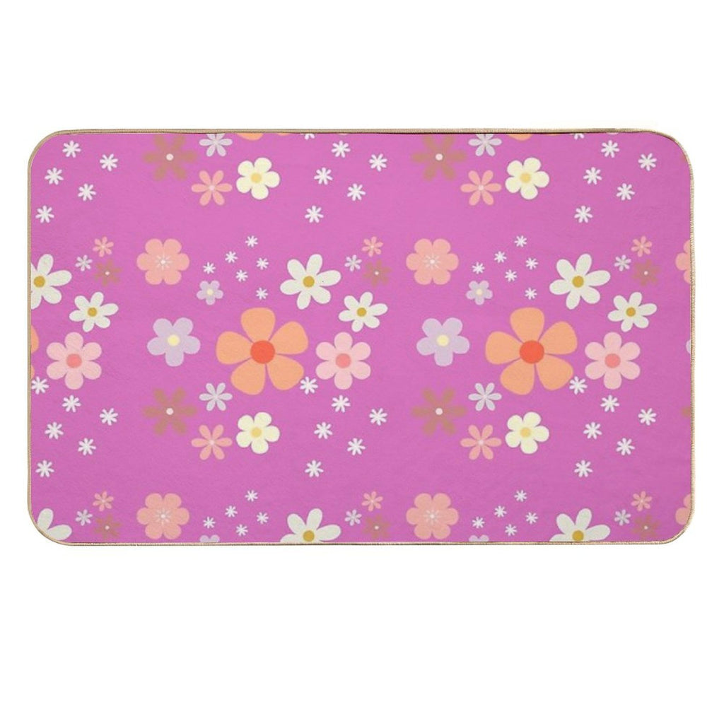 Wallpaper Frenzy Flower Power  Pet-Safe Bath Mat