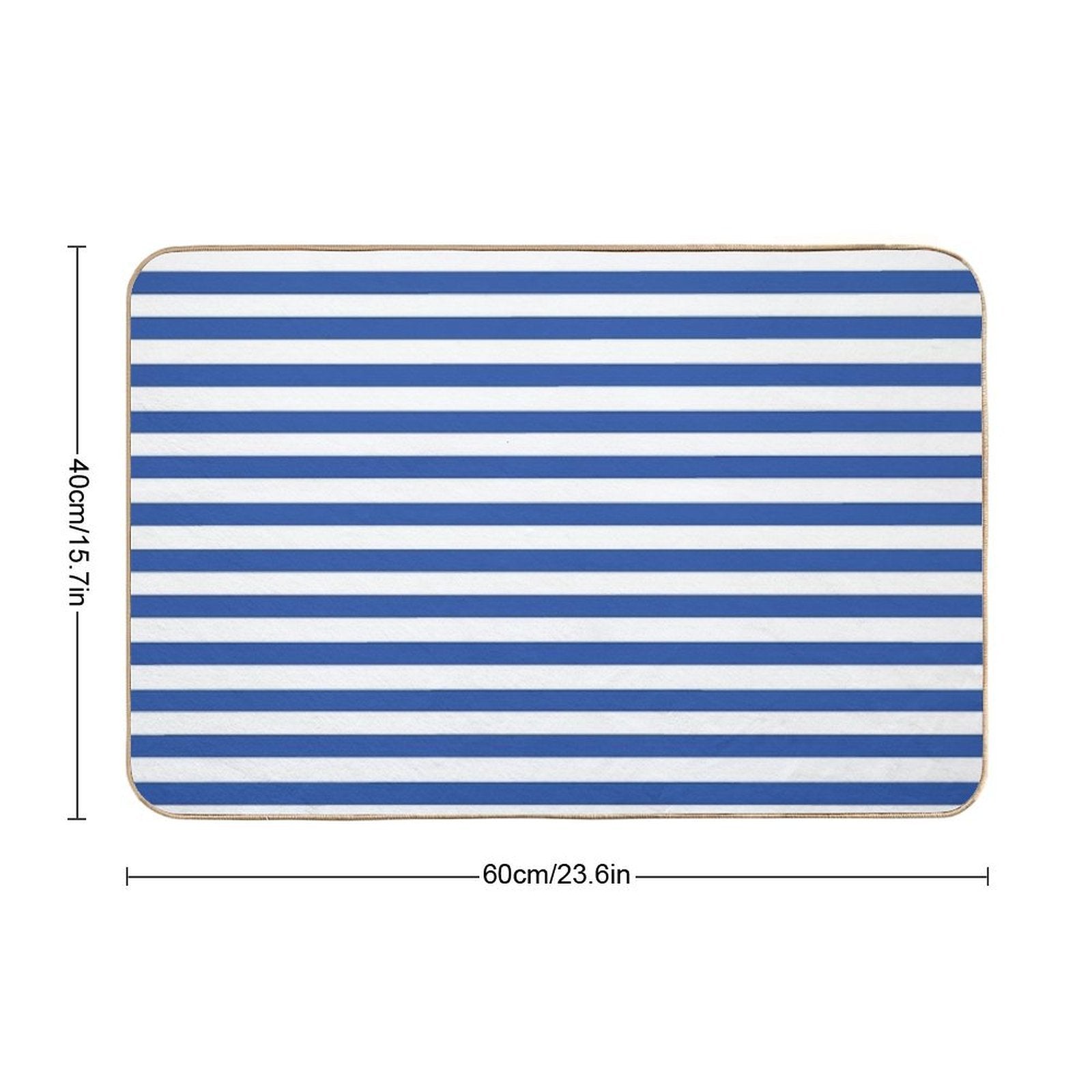 Blue And White Stripes  Rapid-Drying Bath Mat