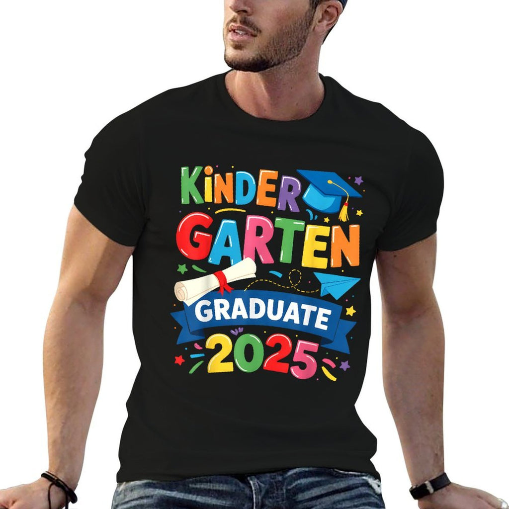 Kindergarten Graduation 2025 Graduate Kids Boys Girls Grad  High-quality Stitching T-Shirt