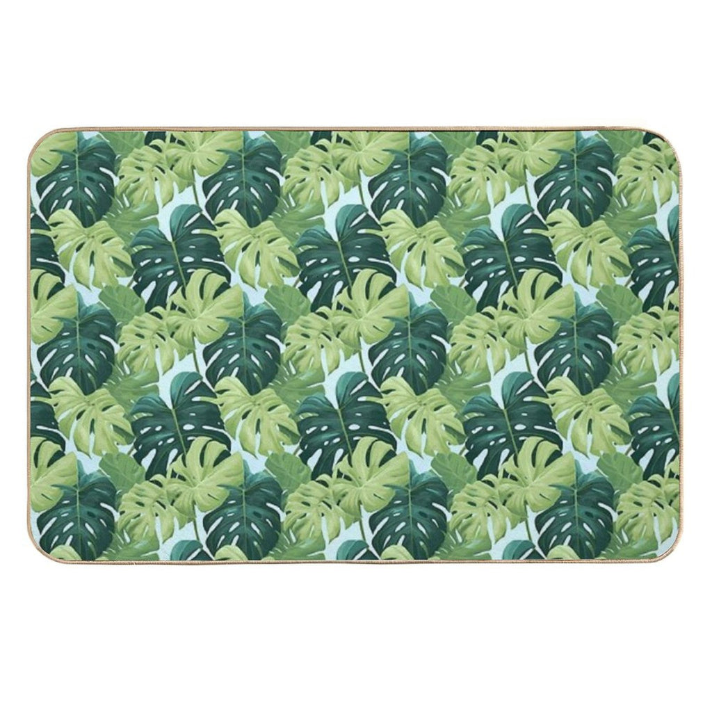 Seamlees Monstera  Nature's Bounty  Easy Maintenance Bath Mat