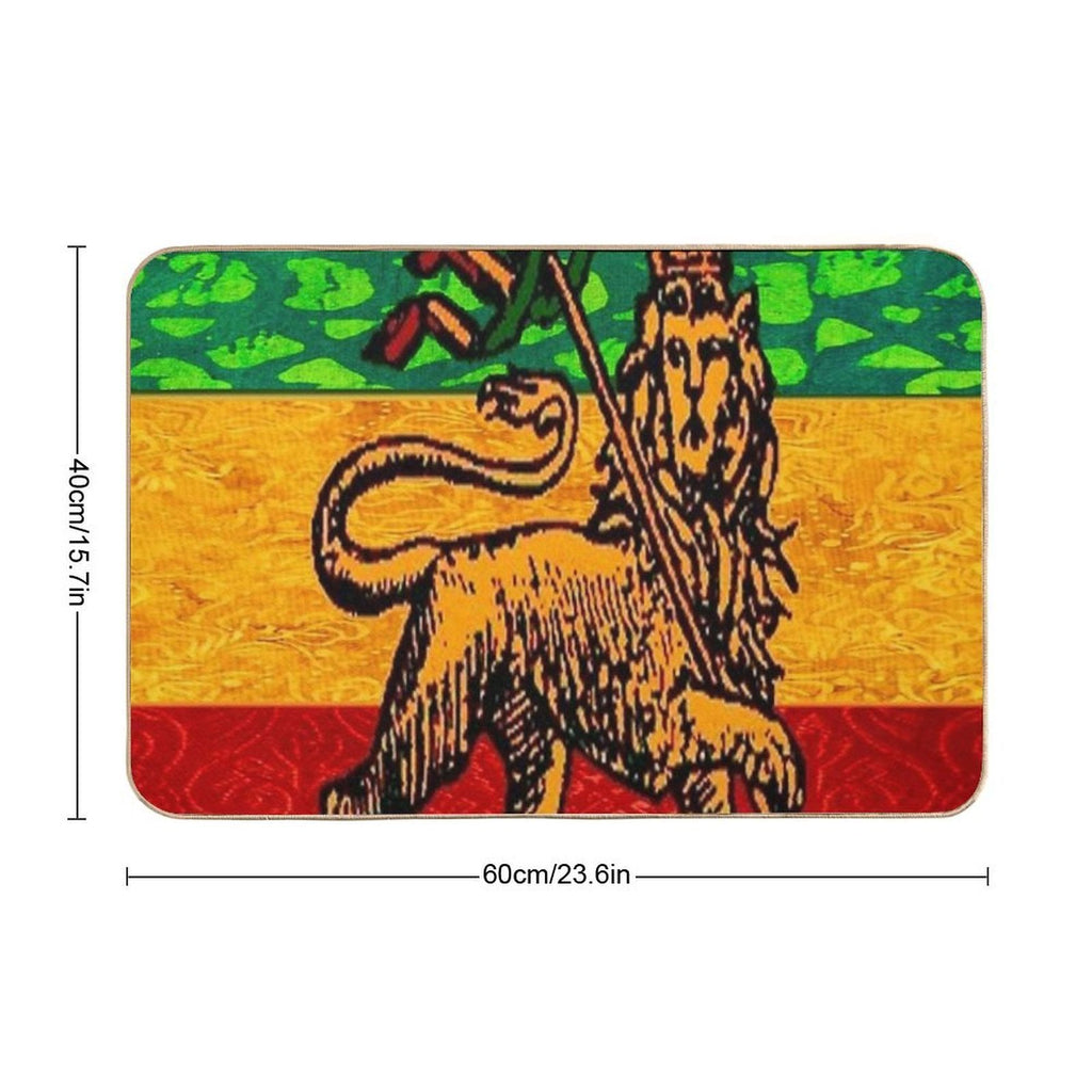 Rasta Lion of Judah Flag  Long-Lasting Bath Mat