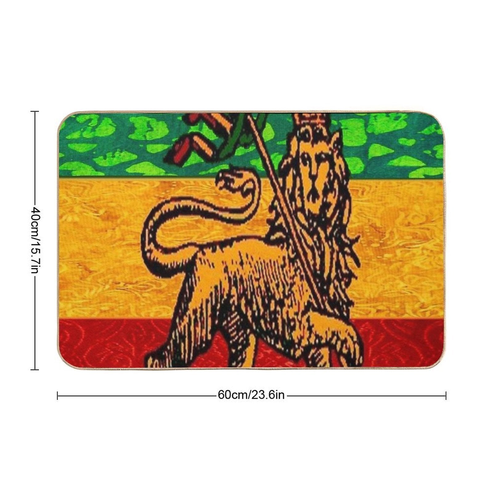 Rasta Lion of Judah Flag  Long-Lasting Bath Mat