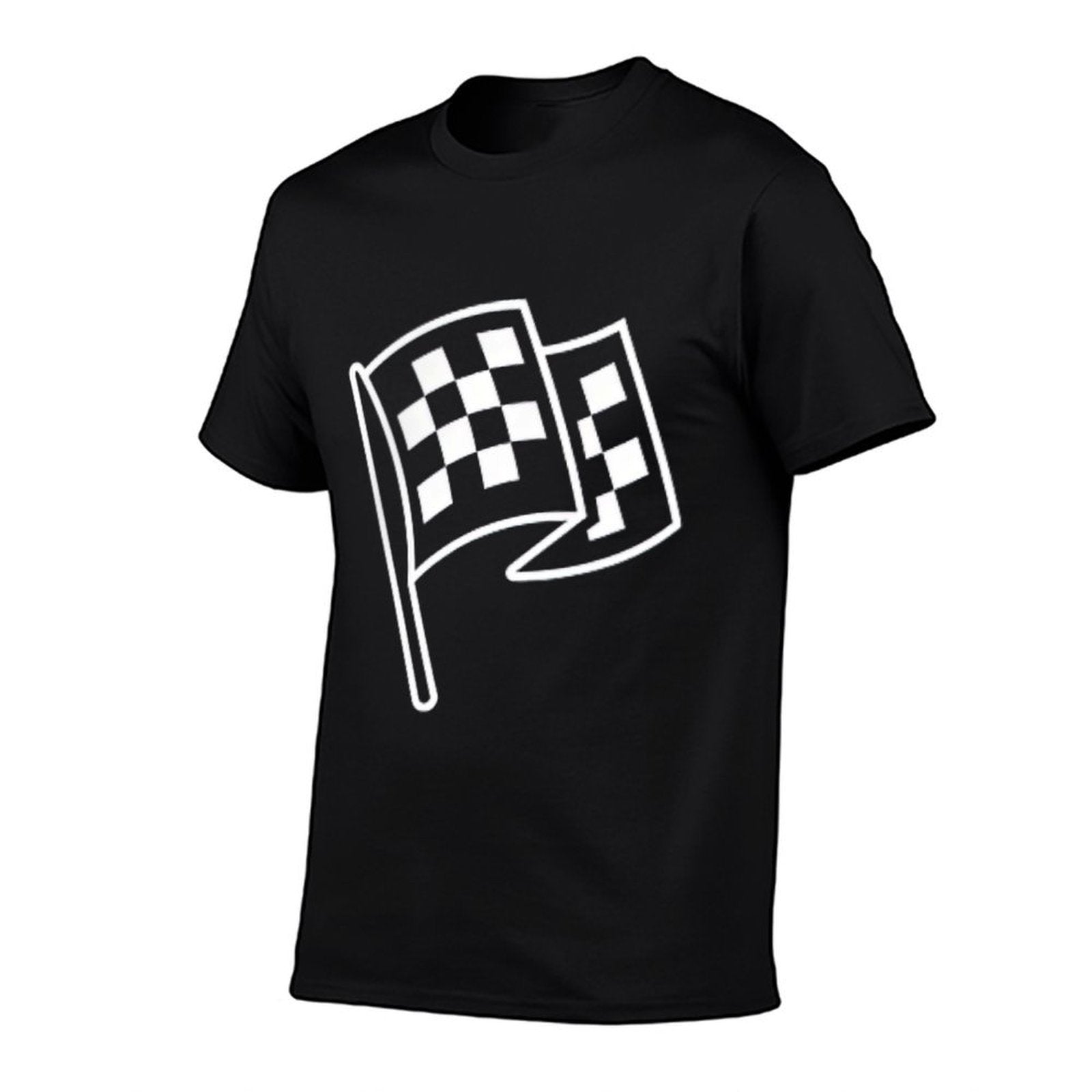 Minimalist Car Racing Checkered Badge Pocket Icon  Relaxed-fit T-Shirt