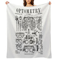 Optometrist Optometry Eye Doctor Tools Vintage Patent Print Gift-ready Throw Blanket
