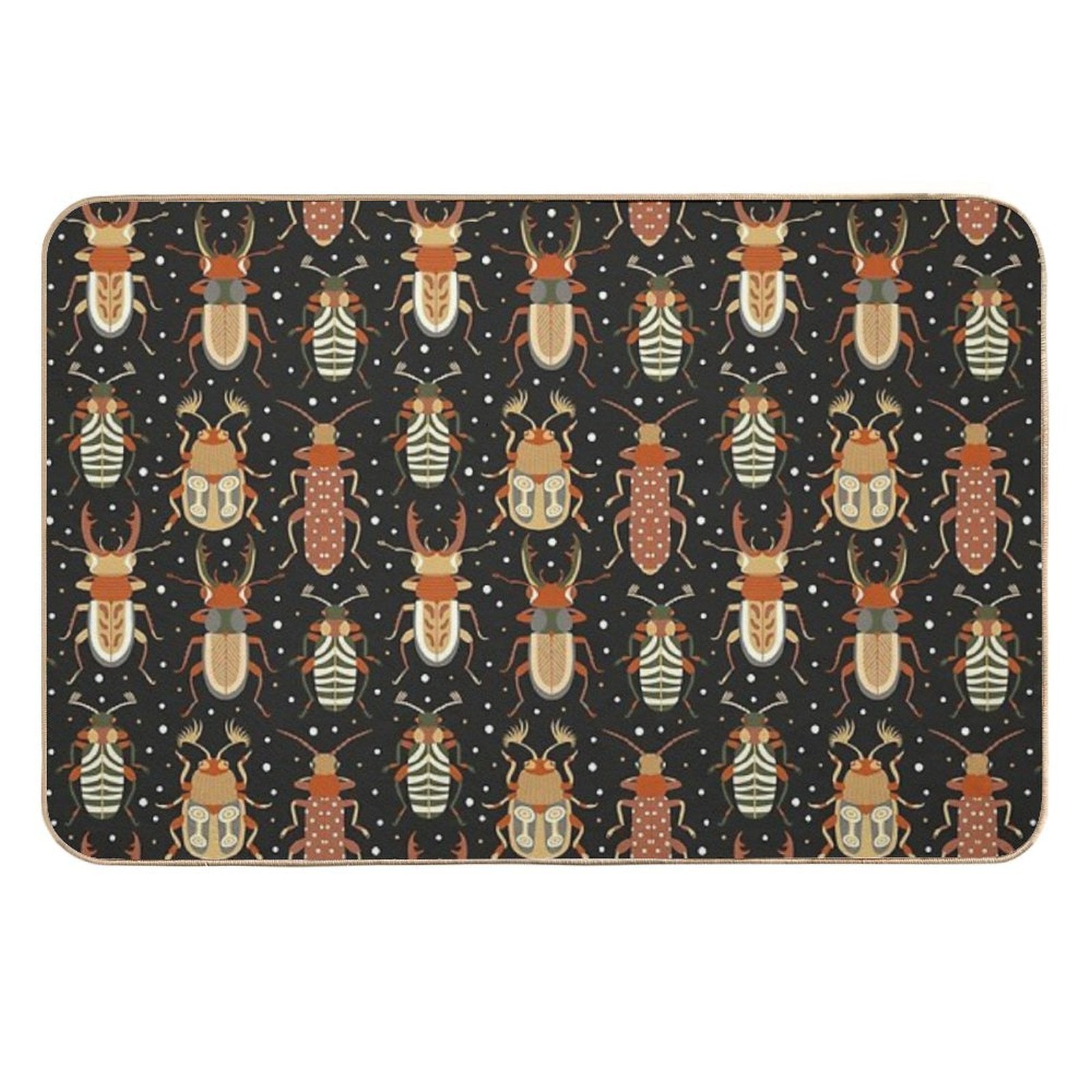 Retro Bugs  Toxin-Free Bath Mat