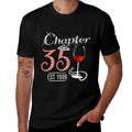 Chapter 35 Years Est 1986 50th Birthday Wine Pink Crown  Quick-drying T-Shirt