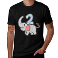 Kids Happy Birthday Party 2 Two Years Elephant Second Year Birth  Lightweight T-Shirt