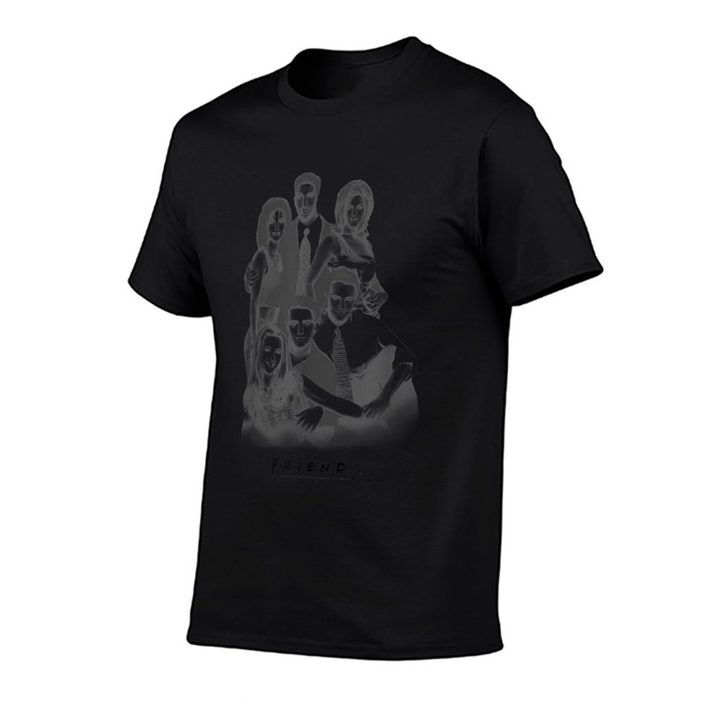 Friends Cast Group Shot Black And White Photo TV Show  Versatile T-Shirt