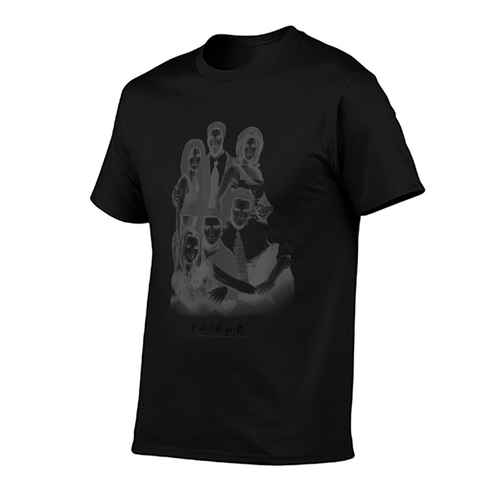 Friends Cast Group Shot Black And White Photo TV Show  Versatile T-Shirt